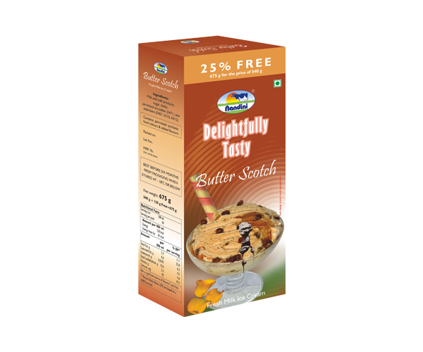 Family Pack Fresh Milk Ice Cream - Butter Scotch